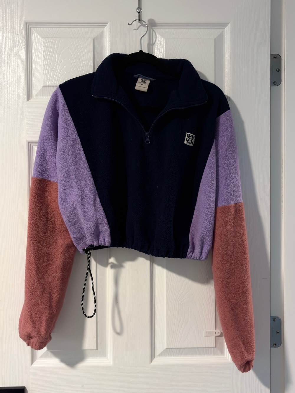 Lucy & Yak Navy, Lavender & Dusty Rose Colorblock Quarter-Zip Fleece